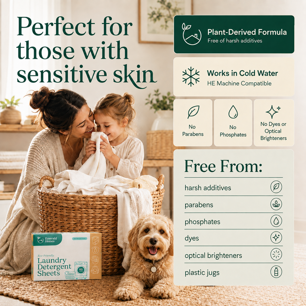 Emerald Laundry Detergent Sheets