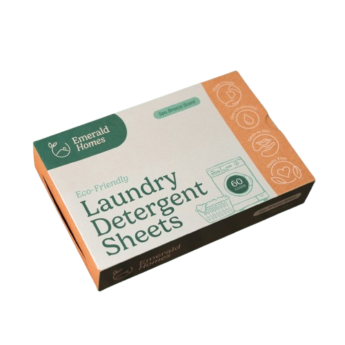 2 PACK - 120 (60x2) Sheets x Emerald Homes Laundry Detergent Sheets Non Bio