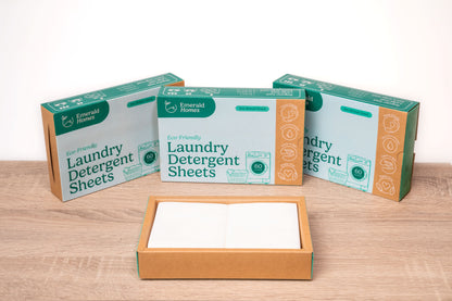 3 PACK - 180 (60x3) Sheets x Emerald Homes Laundry Detergent Sheets Non Bio