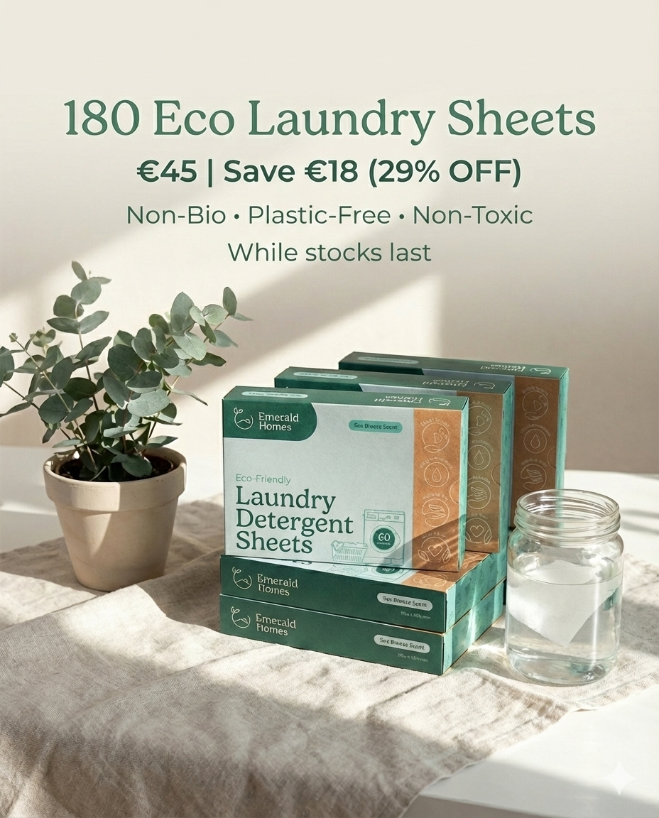 3 PACK - 180 (60x3) Sheets x Emerald Homes Laundry Detergent Sheets Non Bio
