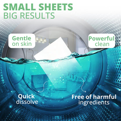 2 PACK - 120 (60x2) Sheets x Emerald Homes Laundry Detergent Sheets