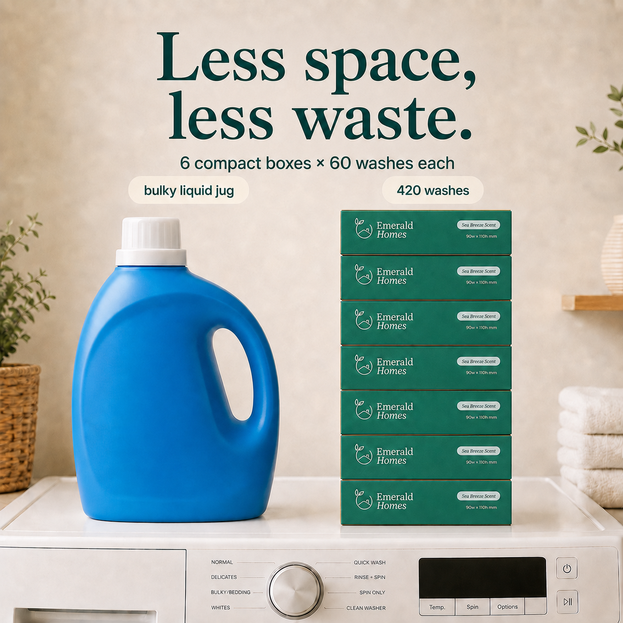 Emerald Laundry Detergent Sheets